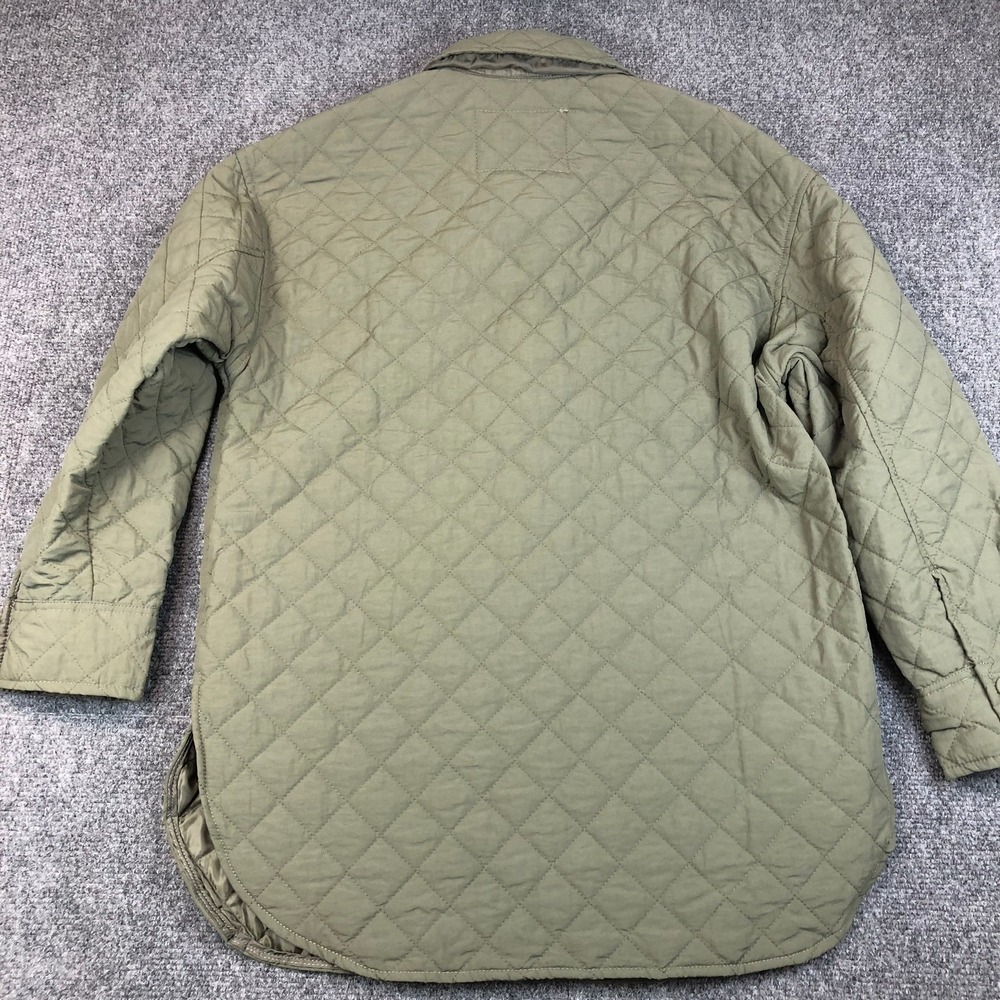 Ashley by 26 International Quilted Button Front Jacket Olive Green Womens Medium - Picture 6 of 7